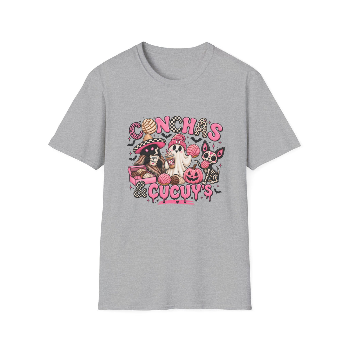 Conchas & Cucuyas Graphic T-Shirt — Cute Mexican Pastries & Chihuahuas Tee
