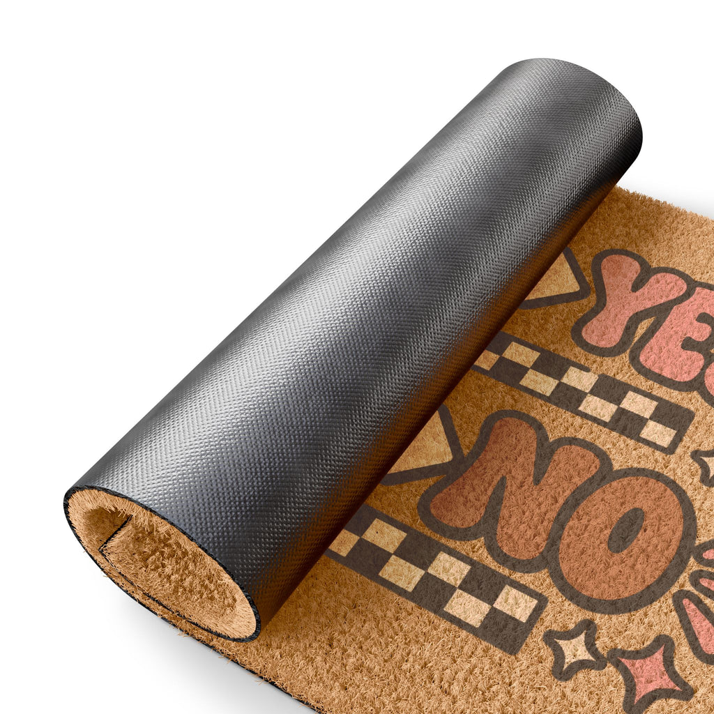 Doormat — "Packages Yes, Soliciting No" Welcome Mat