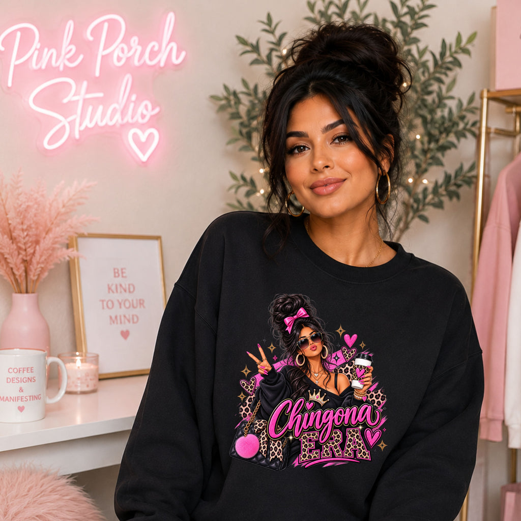Chingona Era- Crewneck Pullover Sweatshirt
